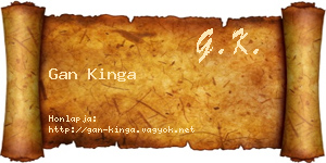 Gan Kinga névjegykártya