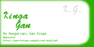 kinga gan business card